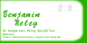 benjamin meleg business card